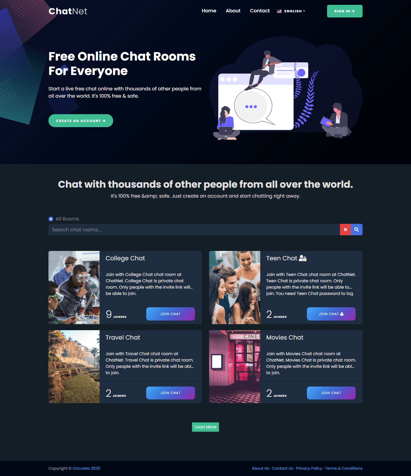 ChatNet - PHP 聊天室和私人聊天脚本